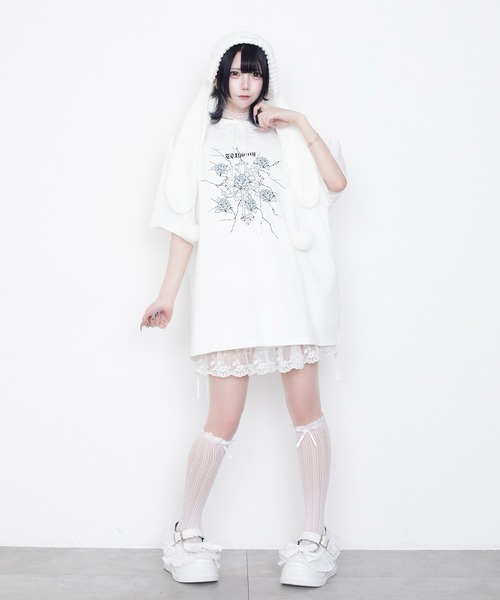 hide Spirits 半袖トレーナー Lサイズ Whinny tシャツ 半袖 Whinny/「2026春夏新作♪」縛られしトゲトゲROSE