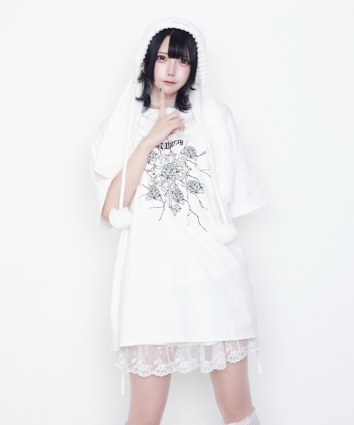 Whinny tシャツ 半袖 Whinny/「2026春夏新作♪」縛られしトゲトゲROSE