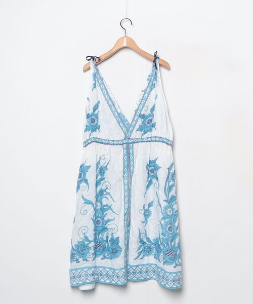 「BOHEMIANS」 ノースリーブワンピース 2 ブルー レディース_画像2