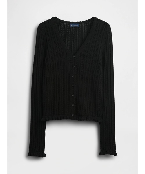 「GAP」 ニットカーディガン XX-SMALL ブラック レディース_画像5
