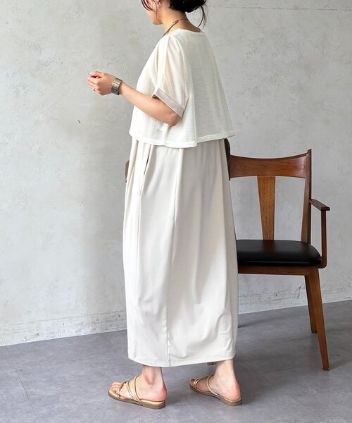 un dix cors（アンディコール） ワンピース 半袖 メッシュプルオーバー 