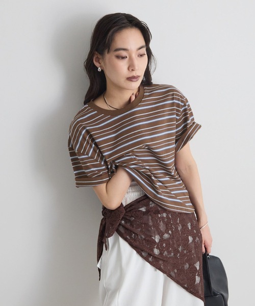 STELLA FISH tシャツ 半袖 ボーダー半袖Tシャツ / オーバーサイズT