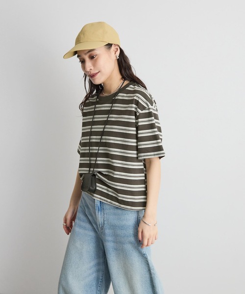 STELLA FISH tシャツ 半袖 ボーダー半袖Tシャツ / オーバーサイズT
