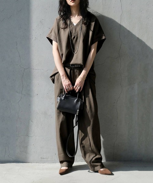 「antiqua」 「tree cafe」イージーパンツ LARGE ベージュ系その他 レディース_画像6