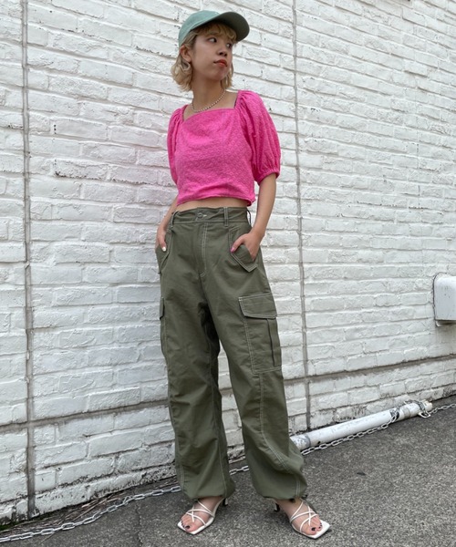 「CIAOPANIC」 カーゴパンツ MEDIUM ネイビー レディース_画像3