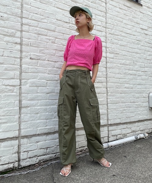 「CIAOPANIC」 カーゴパンツ MEDIUM ネイビー レディース_画像4