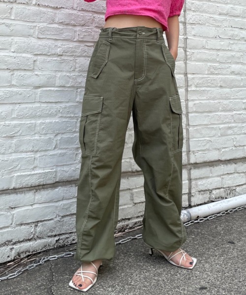 「CIAOPANIC」 カーゴパンツ MEDIUM ネイビー レディース_画像5