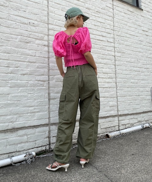 「CIAOPANIC」 カーゴパンツ MEDIUM ネイビー レディース_画像6