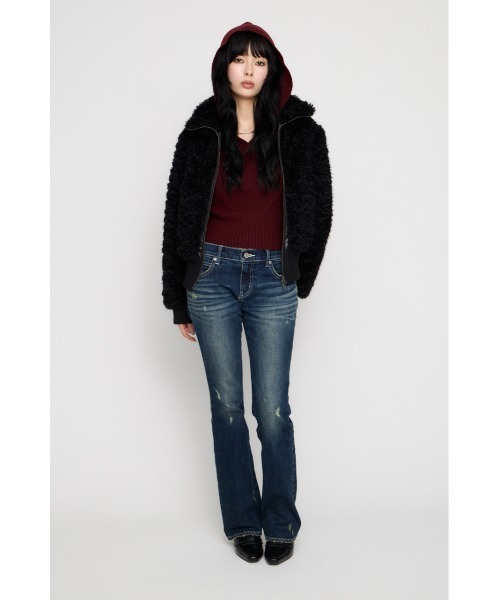 LAGUA GEM（ラグアジェム） ブルゾン アウター FRONT ZIP FAUX FUR