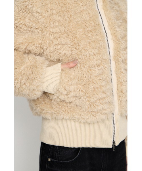 LAGUA GEM（ラグアジェム） ブルゾン アウター FRONT ZIP FAUX FUR