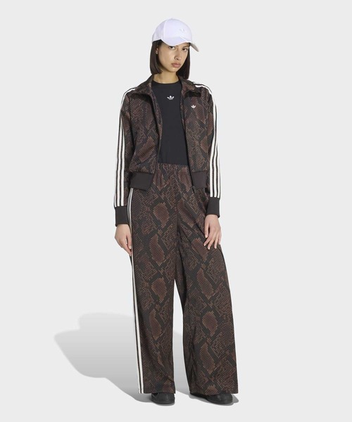 adidas（アディダス） ワイドパンツ パンツ サテン スネーク プリント