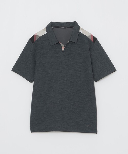 ブラックレーベルクレストブリッジ クレスト刺繍 チェック襟 半袖ポロシャツ LL BLACK LABEL CRESTBRIDGE（ブラックレーベル クレストブリッジ