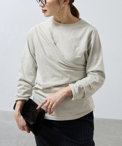 ywy TUCK DRAPE TEE SHIRT/Tシャツ IENA（イエナ） tシャツ ywy/ワイワイ 別注 TUCK DRAPE TOPS EX