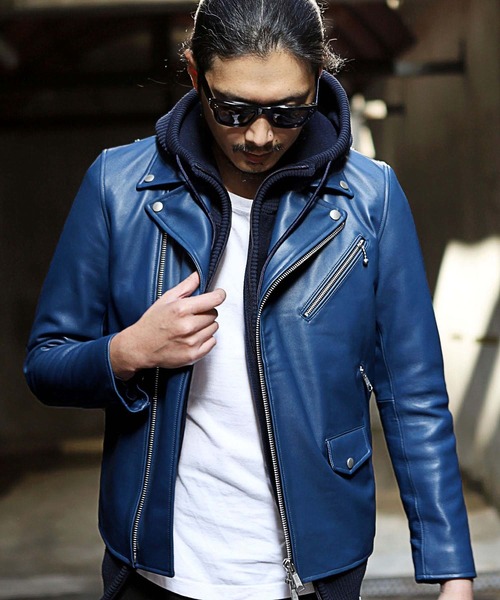 革ジャン ライダース SHEEP LEATHER/シープレザー ダブルライダースジャケット メンズ レディースの画像