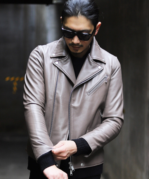 革ジャン ライダース SHEEP LEATHER/シープレザー ダブルライダースジャケット メンズ レディースの画像