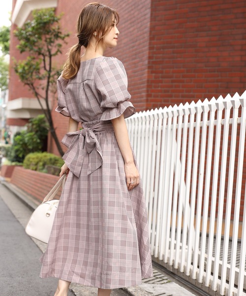 one after another NICE CLAUP ロング スカート チェック美シルエット