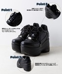 スニーカー 厚底ソールスニーカー レディースの詳細画像2