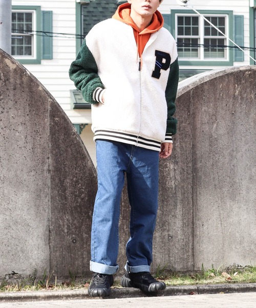 Bling Leads スタジャン 「Bling leads」ボアスタジアムジャンパー