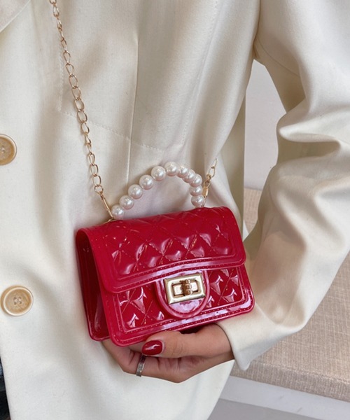 STYLEBLOCK ショルダーバッグ バッグ パールハンドル2WAYチェーンミニ