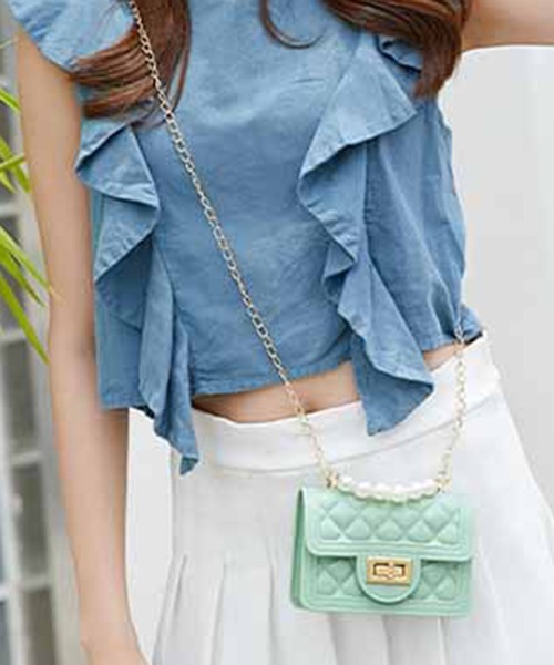 STYLEBLOCK ショルダーバッグ バッグ パールハンドル2WAYチェーンミニ