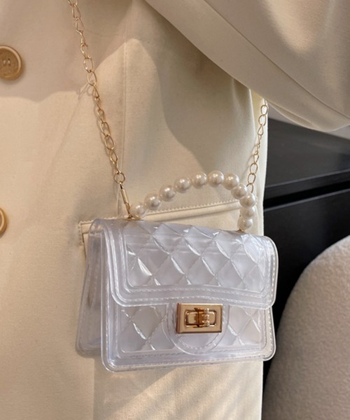 STYLEBLOCK ショルダーバッグ バッグ パールハンドル2WAYチェーンミニ