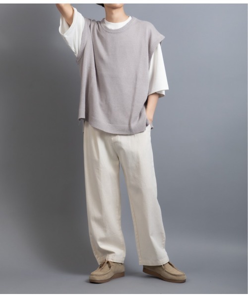En serio TOKYO ベスト ジレ リネンコットン ルーズシルエット