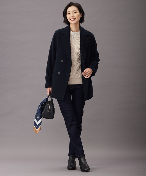 ジェイプレス　Jackal 140s ソフトメルトン ダッフル Jackal 140s ソフトメルトン ダッフルコート / J.PRESS LADIES L