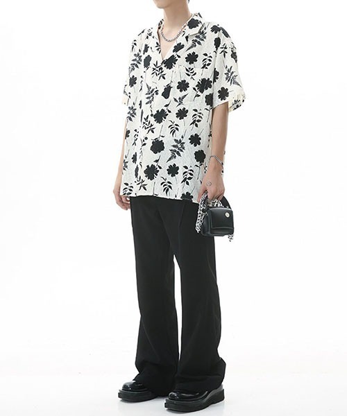 FACCIES 23ss Embroidered Wt Sh オープンカラー FACCIES 23ss Embroidered Wt Sh オープンカラー - メルカリ