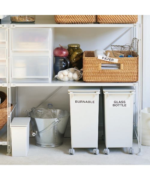 無印良品（MUJI） 収納 重なるラタン角型バスケット・中 （V）約幅