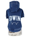 犬 服 EDWIN/デニムライクロゴパーカーの詳細画像5