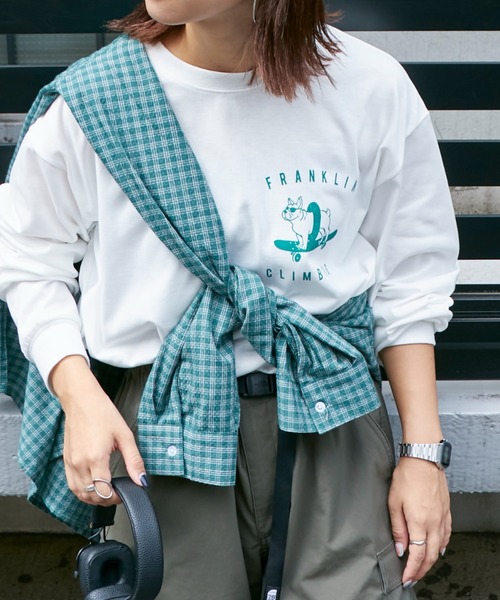 Franklin Climbing tシャツ 「Franklin Climbing」ブルドッグ