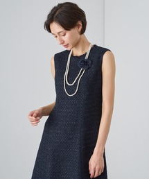 【美品】ANAYI ミックスツイード フレアワンピース　2022年 ANAYI ワンピース ミックスツイードフレア : ZOZOTOWN Yahoo!店