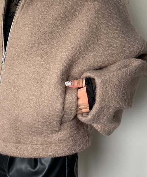 non-hedge（ノンヘッジ） ブルゾン アウター ボアショートジャケット