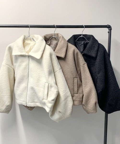 non-hedge（ノンヘッジ） ブルゾン アウター ボアショートジャケット