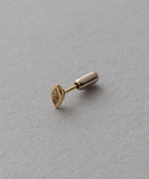 ete bijoux ピアス 「ピース」 K18YG SV925 アクアマリン