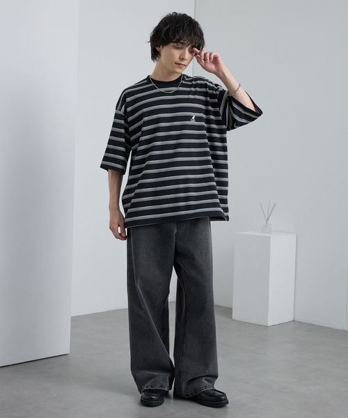 MONO-MART（モノマート） ワイドパンツ ジーンズ ヴィンテージメイク