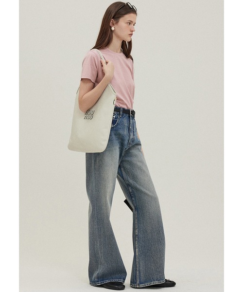 パンツ デニム ジーンズ ヴィンテージ加工 ワイドフレア デニムパンツ  