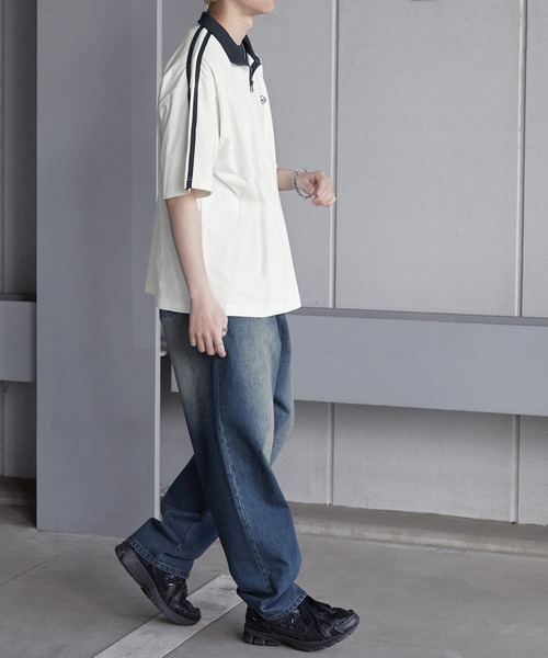 Anchor Smith tシャツ オーバーサイズ サイドライン ハーフ