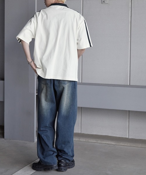 Anchor Smith tシャツ オーバーサイズ サイドライン ハーフ