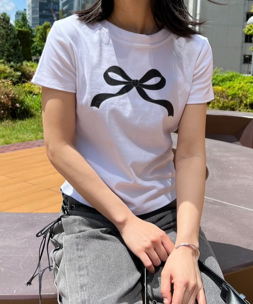 tシャツ コンパクトリボンTシャツ レディース : ZOZOTOWN Yahoo