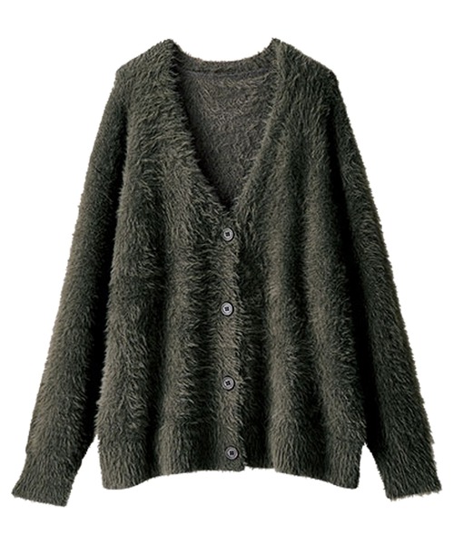 BELLUNA PLUS（ベルーナプラス） カーディガン ふんわりシャギー素材