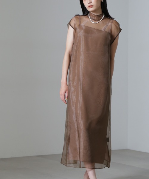 限定値下げ中【美品】kaene アシメ　オーガンジードレス　オケージョン kaene（カエン） ドレス Kaene/アシメインナーオーガンジードレス