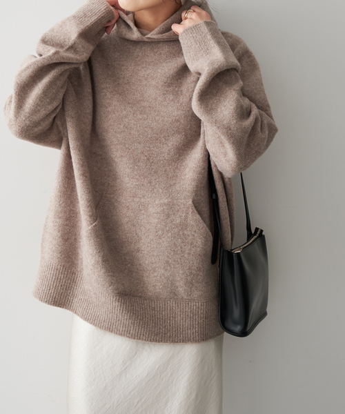 Spick＆Span ニット フーディー ニットプルオーバー レディース  