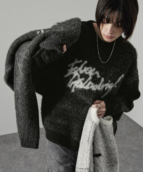 セーター ニット 「Alfred Alex」グラフィックデザイン ビッグ
