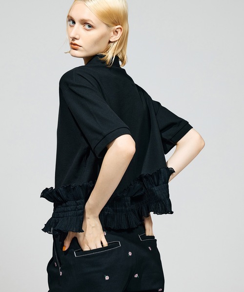 ポロシャツ ポロ FRILL HEM POLO SHIRT レディース メンズ