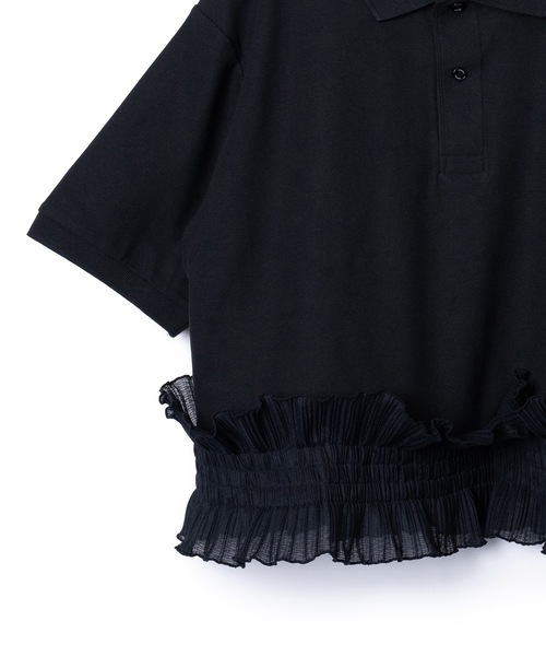 ポロシャツ ポロ FRILL HEM POLO SHIRT レディース メンズ NON TOKYO ポロシャツ ポロ FRILL HEM POLO SHIRT レディース
