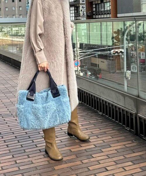 ear PAPILLONNER（イア パピヨネ） ベスト フェイクフォックスロング