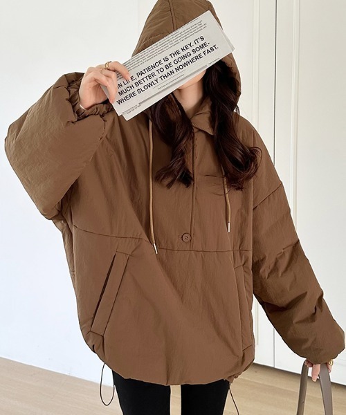 COCOMOMO ブルゾン アウター フード付き 中綿ブルゾン プルオーバー