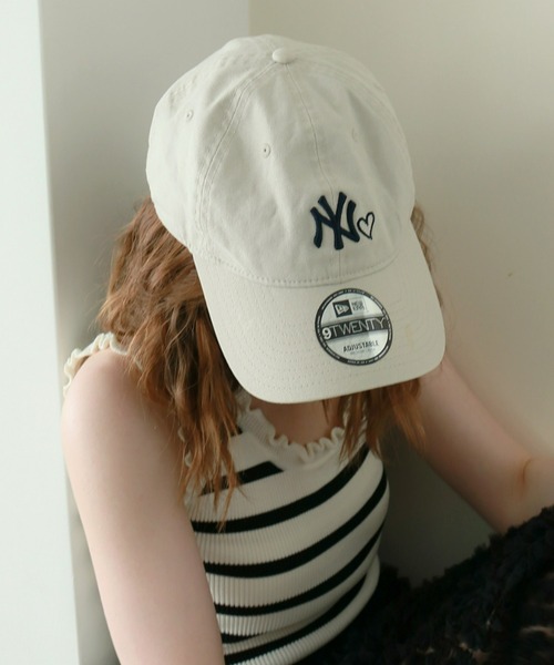 Olu. ニューエラ キャップ ハート ベージュ mic by Olu. キャップ 帽子 「NEW ERA/mic by Olu.別注カラー」9TWENTY