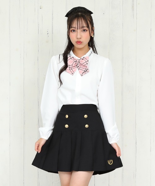 PINKHUNT（ピンクハント） スカート ボタンデザインプリーツ切替